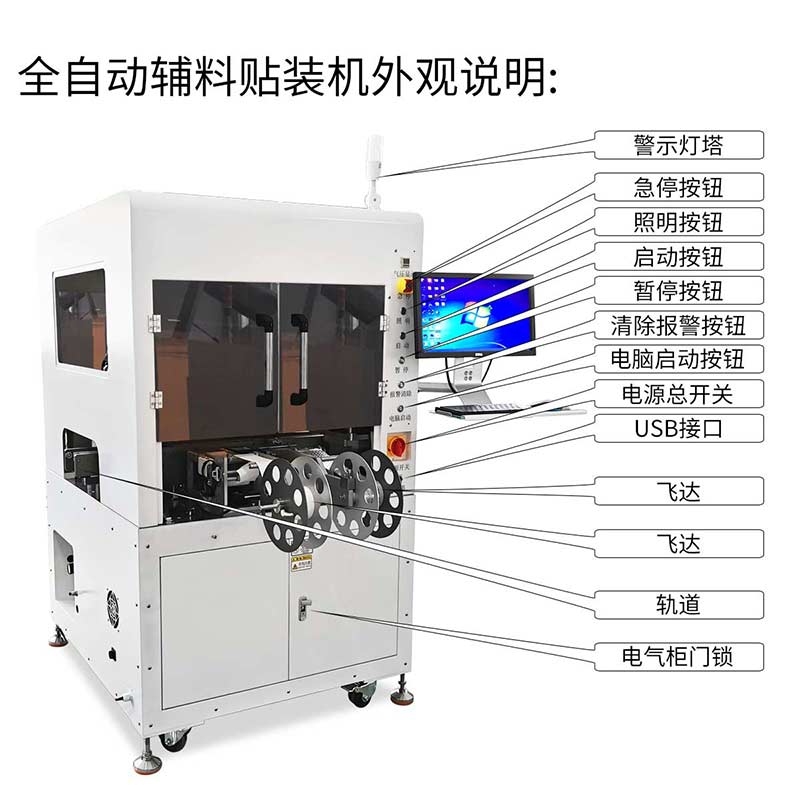 全自动辅料贴装机硬体说明—设备外观总图